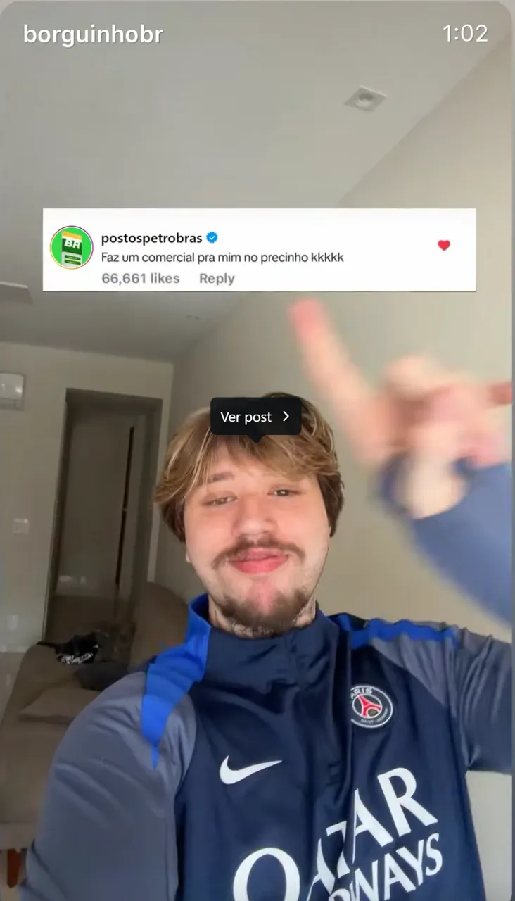 Postos Petrobras comentando pedindo vídeo