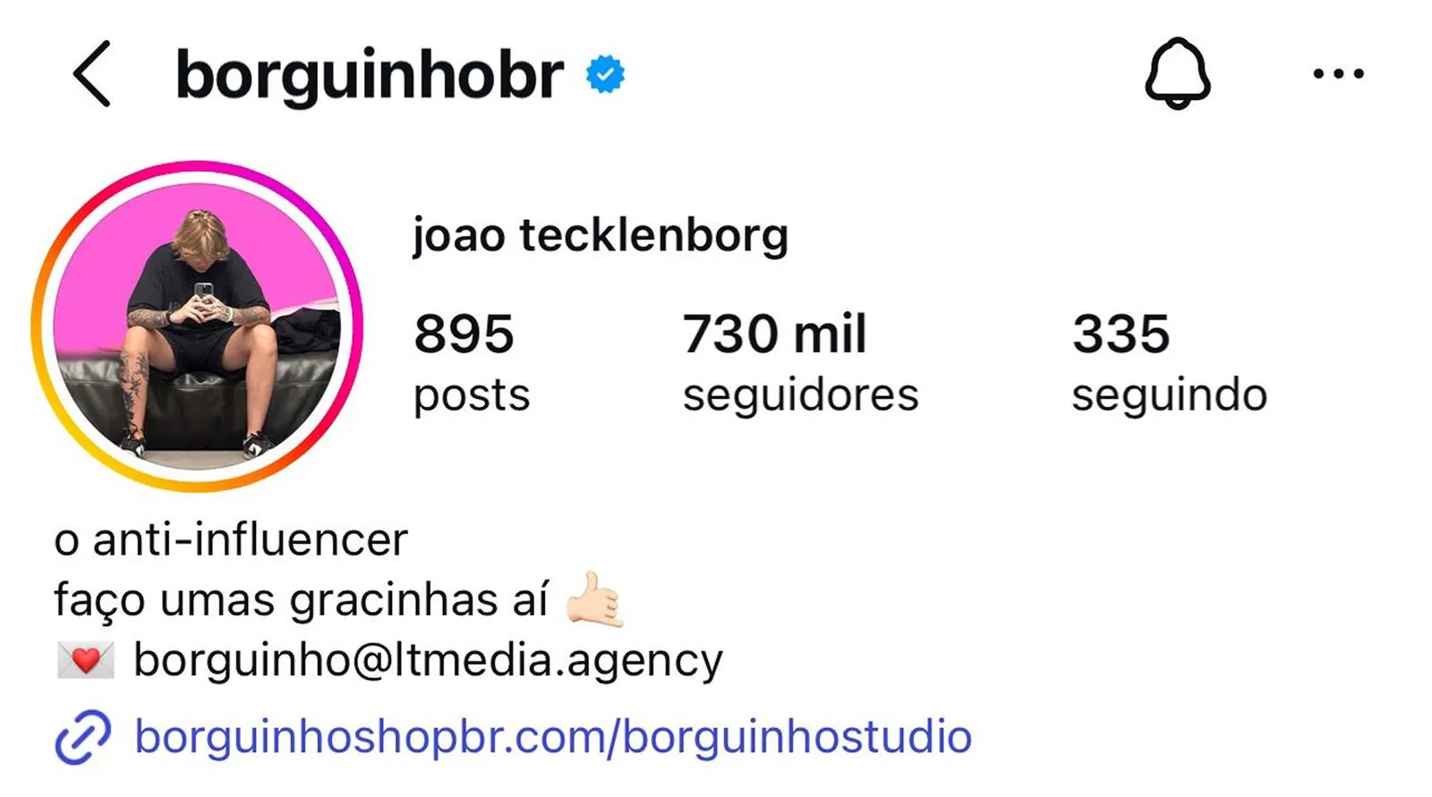 Prova: Instagram